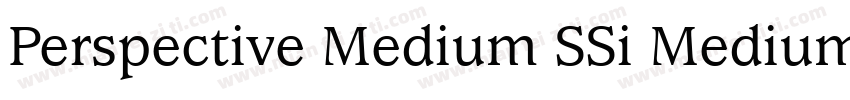 Perspective Medium SSi Medium字体转换